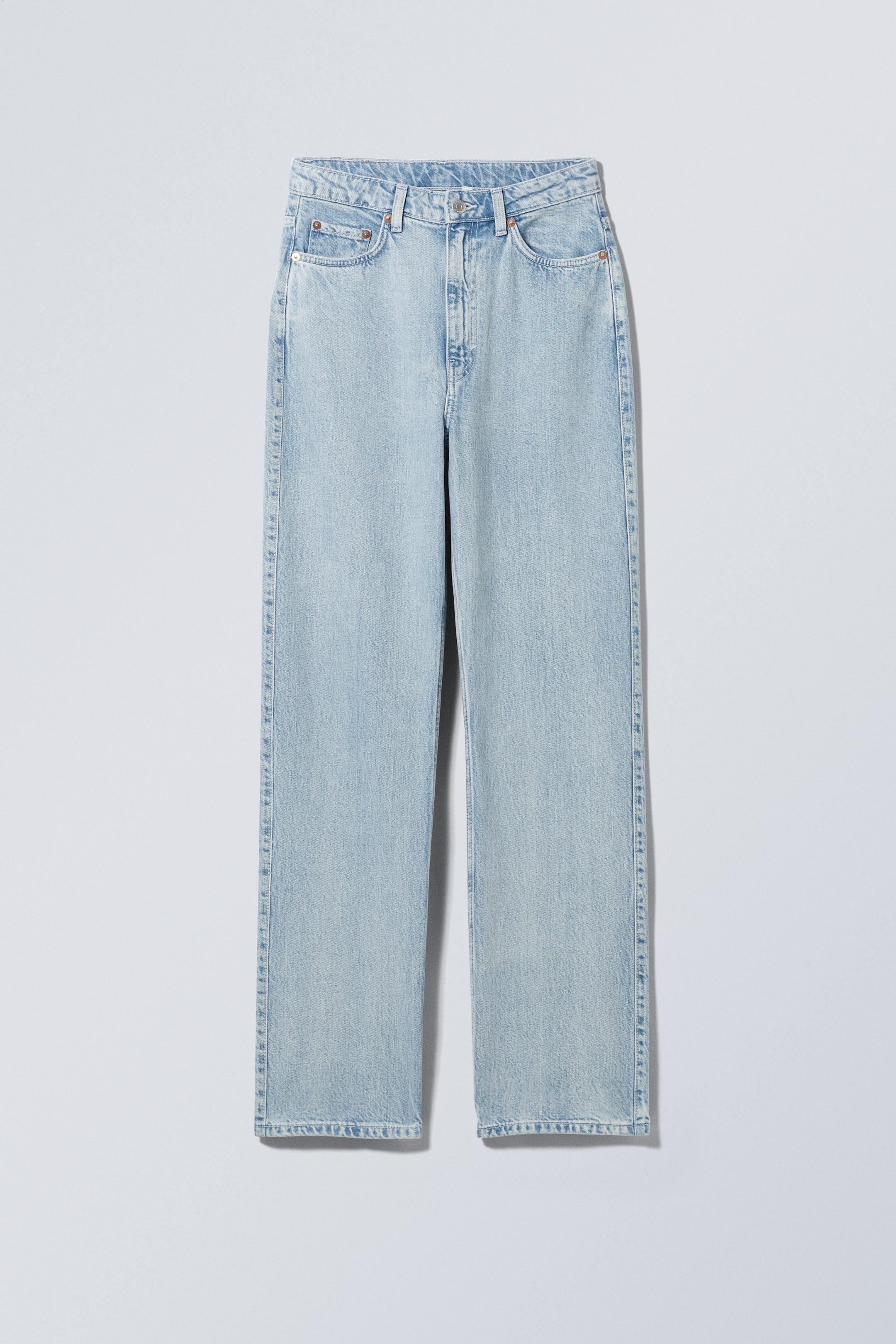 Summer Blue - Rowe Super High Waisted Regular Straight Jeans - 0