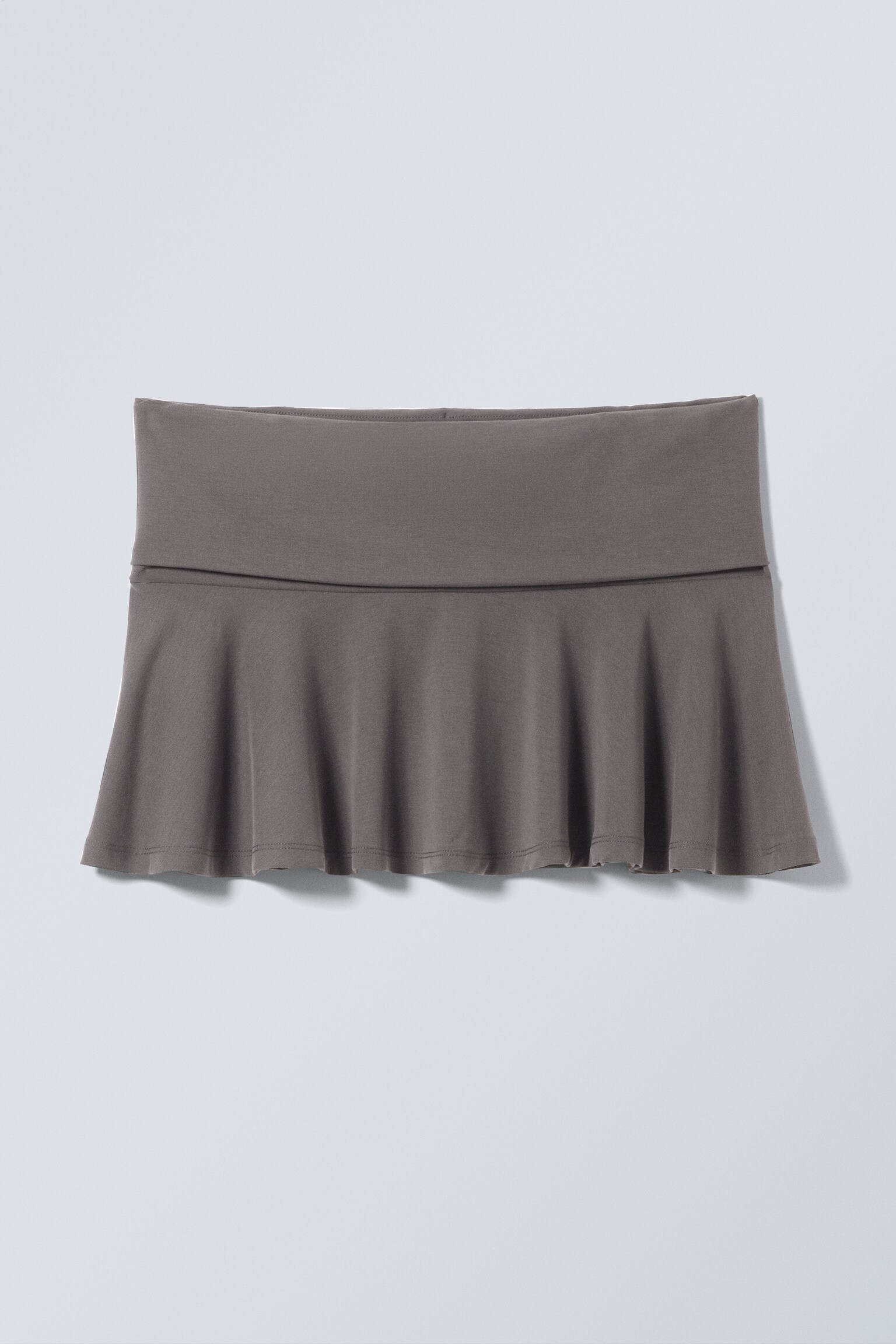 Flared Mid-Rise Mini Skirt - Dark Mole/Black/Тъмносиньо