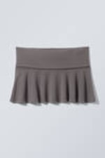 Dark Mole - Flared Mid-Rise Mini Skirt - 3