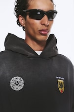 Dark Black - TOFFS Loose Fit Football Hoodie - 1