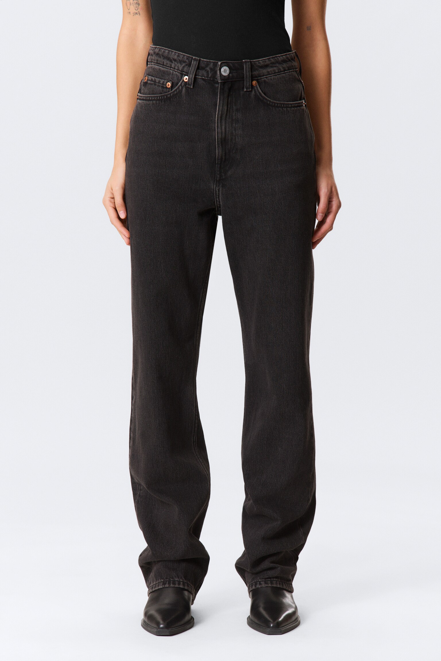 Jeans Rowe a vita extra alta straight leg regular - Echo Black - Nero/Iron Blue – Blu medio/Port Blue – Azzurro/2000 Blue – Blu medio/90s Blue – Blu medio/Compact Blue - Dark Blue/Opulent Blue - Light Blue - 4