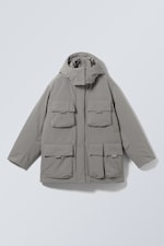 Dusty Khaki - Attila Padded Parka - 0