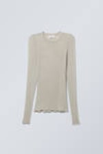 Light Mole - Soft Sheer Long Sleeve Top - 0