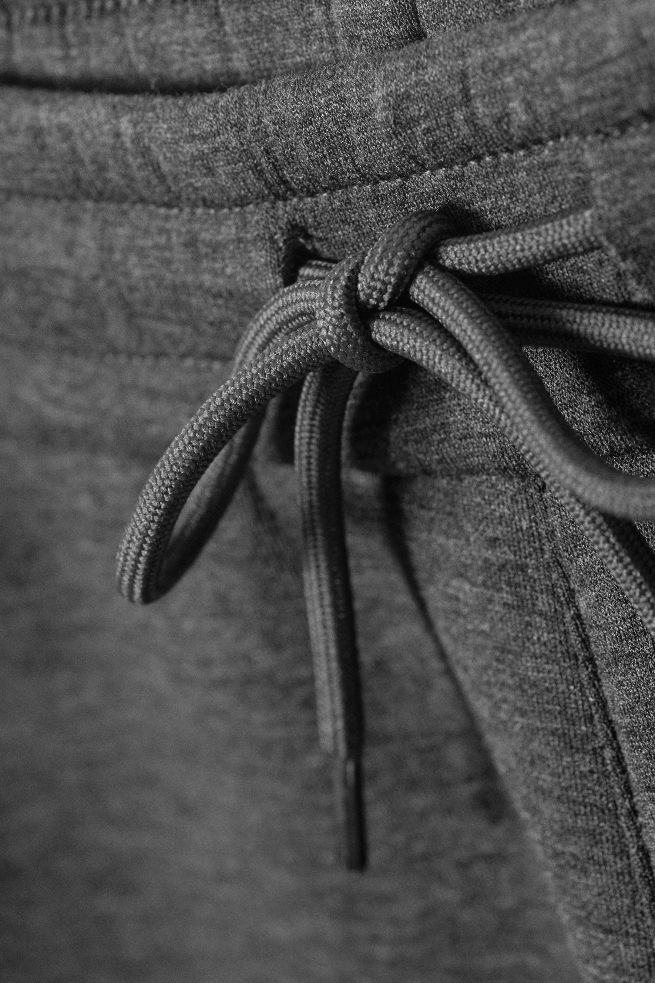 Dark Grey Melange - Loose Fit Scuba Sweatpants - 5