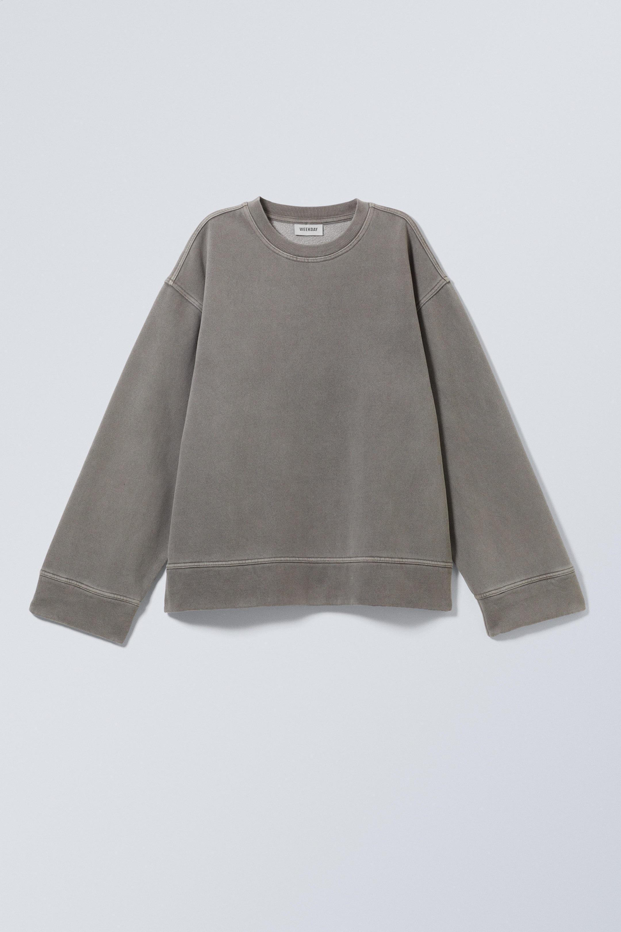 Washed Dusty Grey - Oversized Heavyweight Sweatshirt - 0