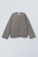 Washed Dusty Grey - Oversized Heavyweight Sweatshirt - 0