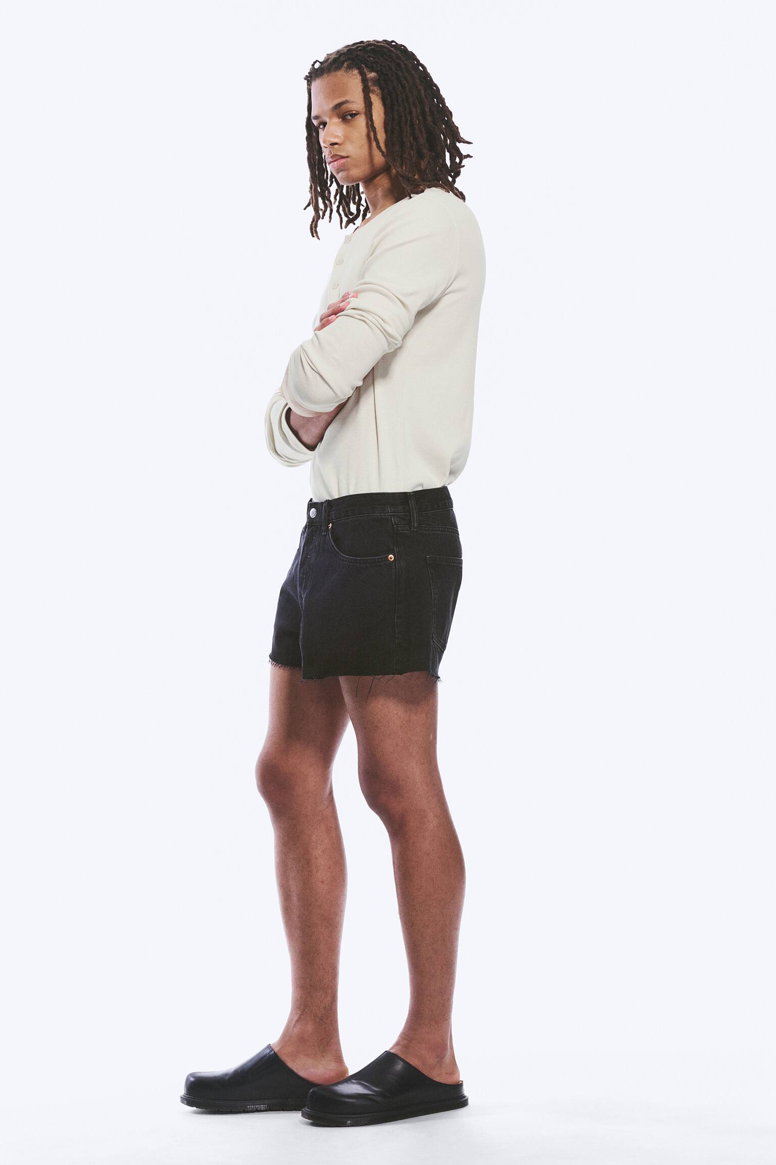 Luźne szorty dżinsowe Gravity Short Mid Rise - Tuned Black - Black/Kimberley Blue - Light Blue - 6