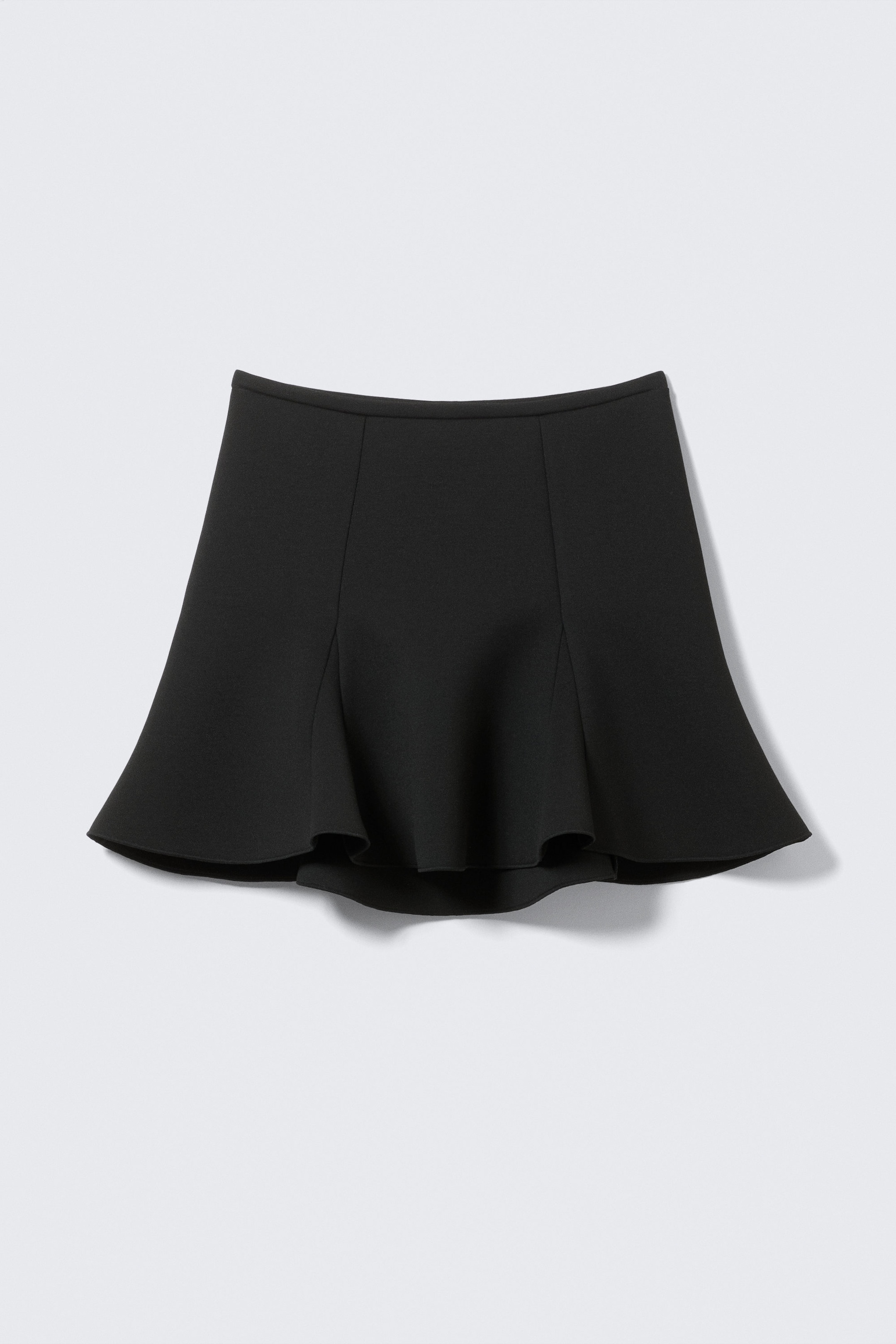 Black - Mid-Rise Bell-Shaped Midi Skirt - 4