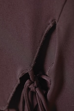 Mörk plommon - Ärmlös topp med knyt-band - 1