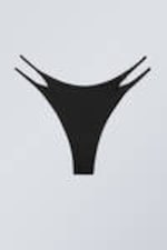 Black - Layered Brazilian Bikini Bottoms - 3