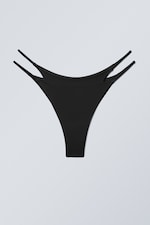 Black - Layered Brazilian Bikini Bottoms - 0