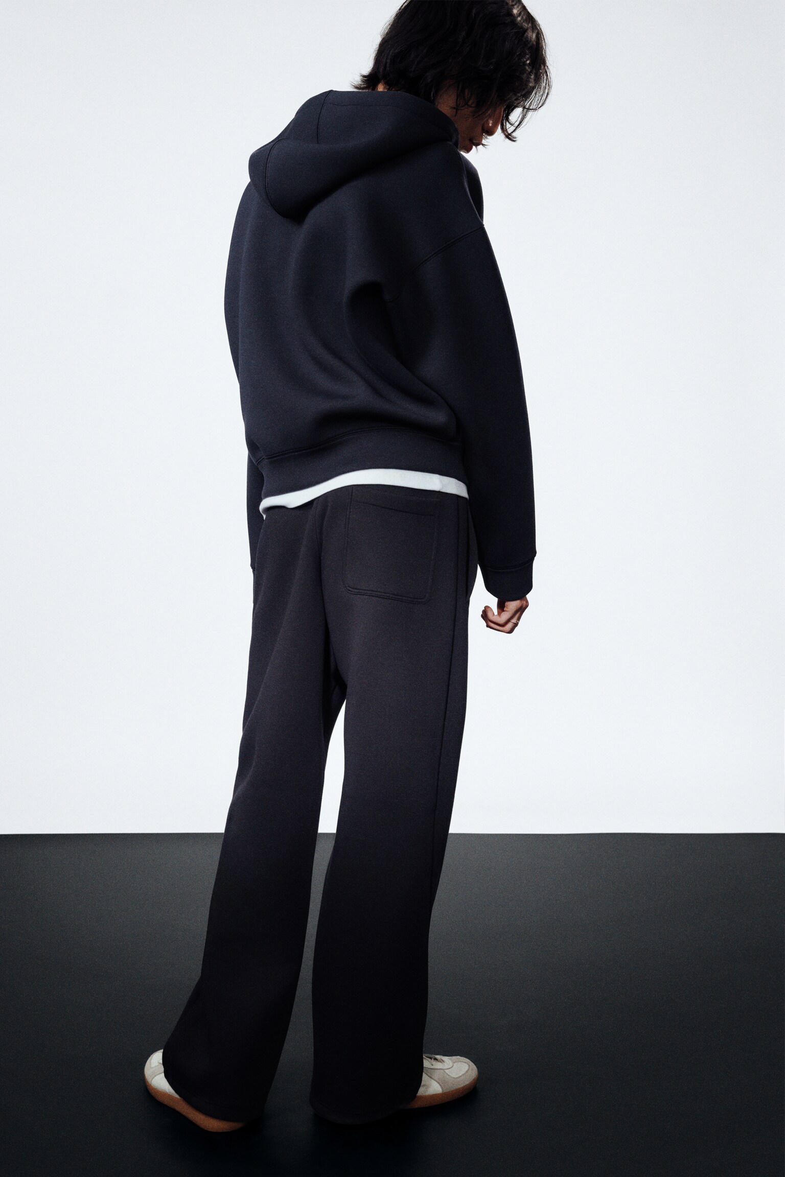Loose Fit Scuba Sweatpants - Dark Navy Blue/Black/Grey Melange/Dark Brown - 4