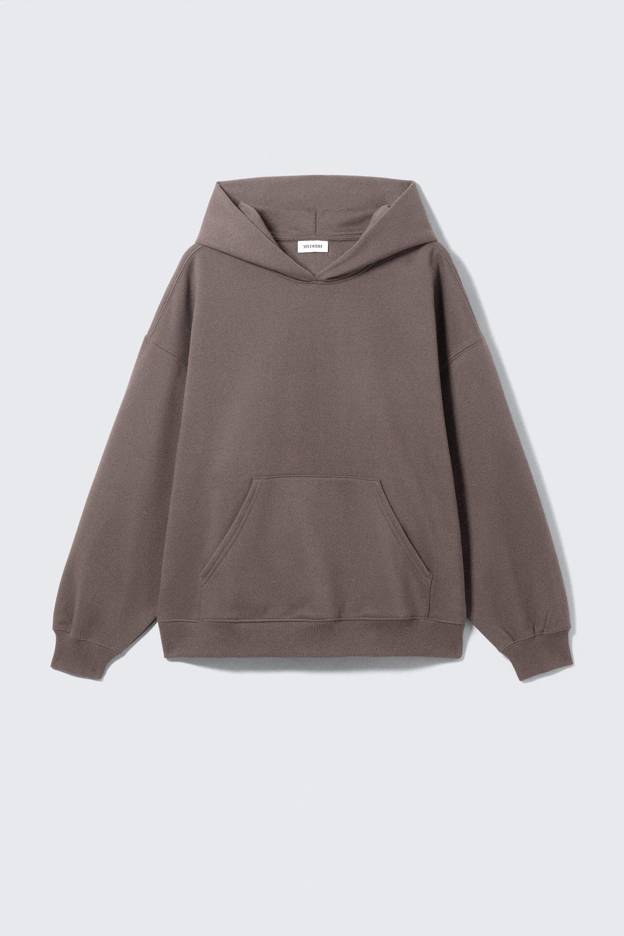 Dunkles Graubraun - Schwerer Oversized-Hoodie