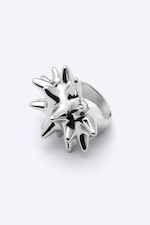 Grå Silver - Skulptural Spiked ring - 1