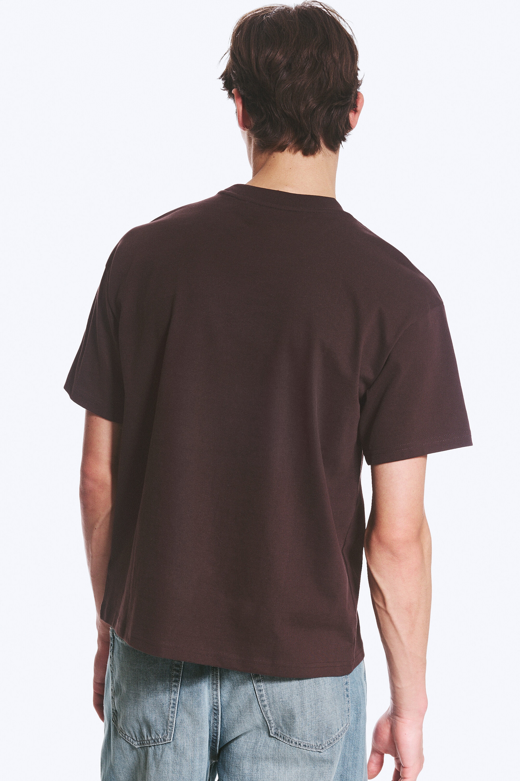 Mörkbrun - Lös Boxig T-shirt - 2