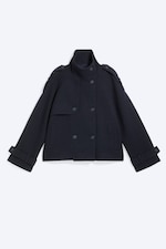 Dark Blue - Funnel neck jacket - 5