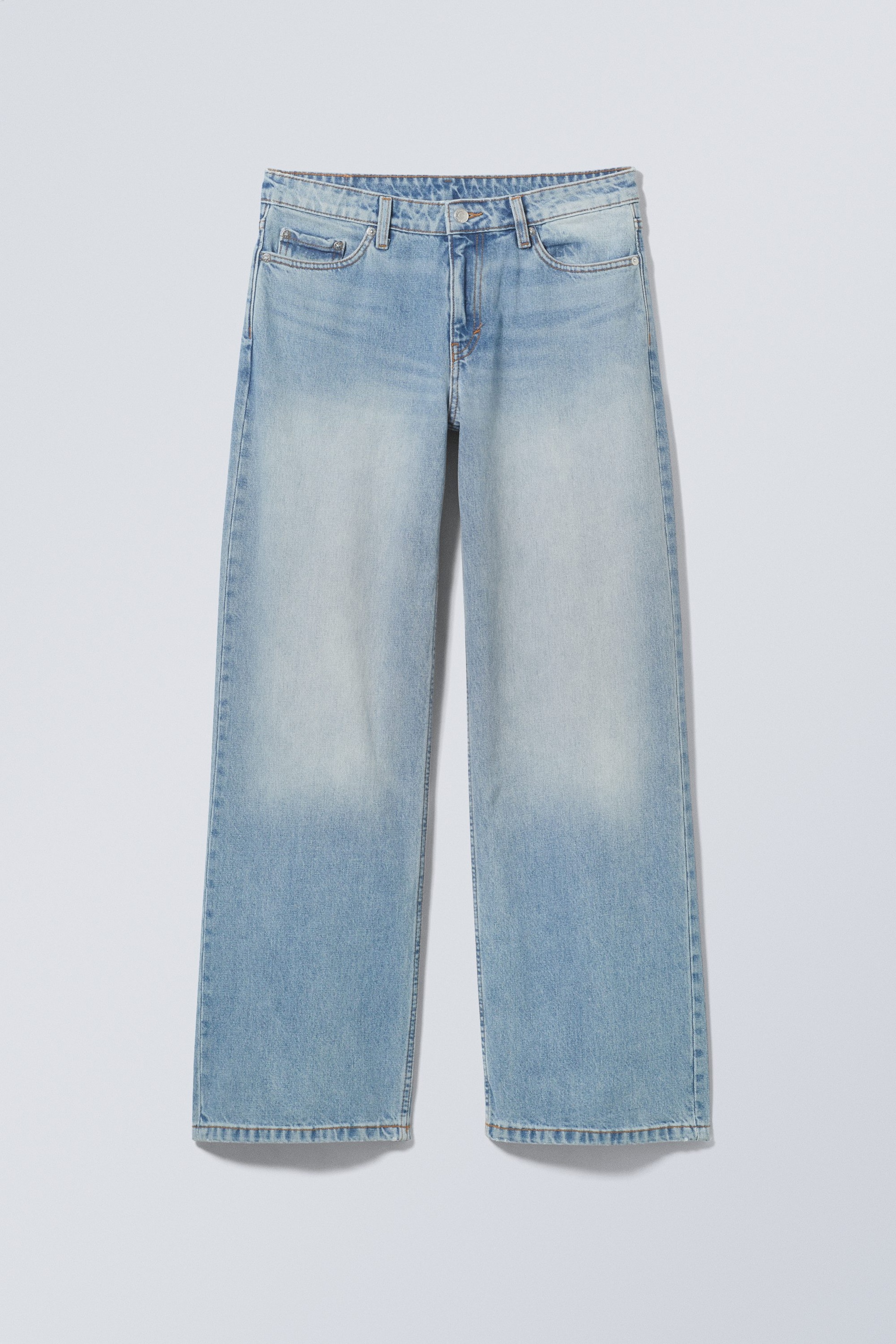 Light stonewash - Ample Low Rise Loose Wide Jeans - 0