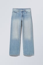 Light stonewash - Ample Low Rise Loose Wide Jeans - 0