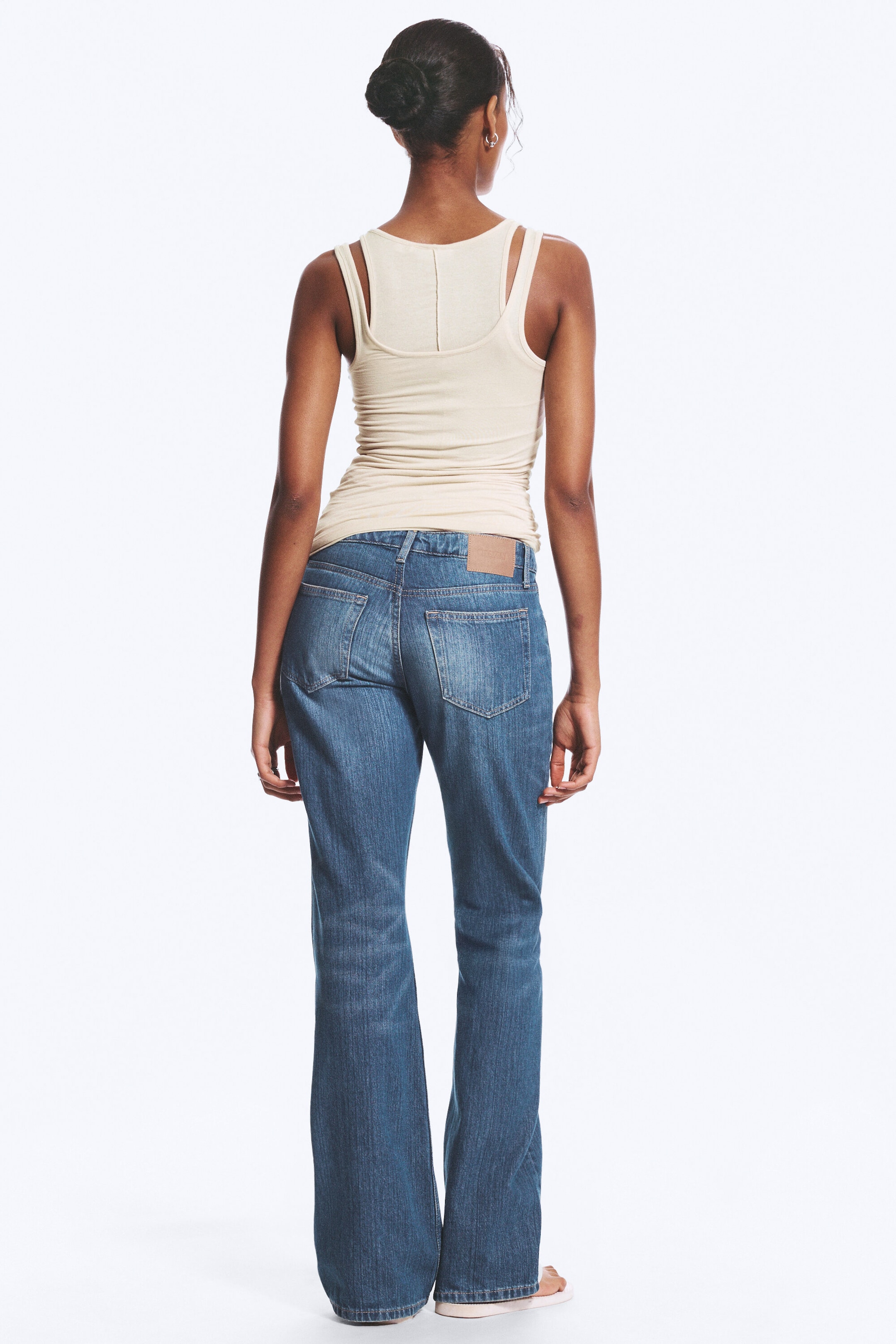 Mine Blue - Medium Blue - Nova Low Rise Slim Bootcut Jeans - 3
