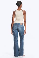 Mine Blue - Medium Blue - Nova Low Rise Slim Bootcut Jeans - 3