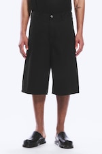 Schwarz - Astro - Lässige, weite Shorts aus Leinen-Mix - 1