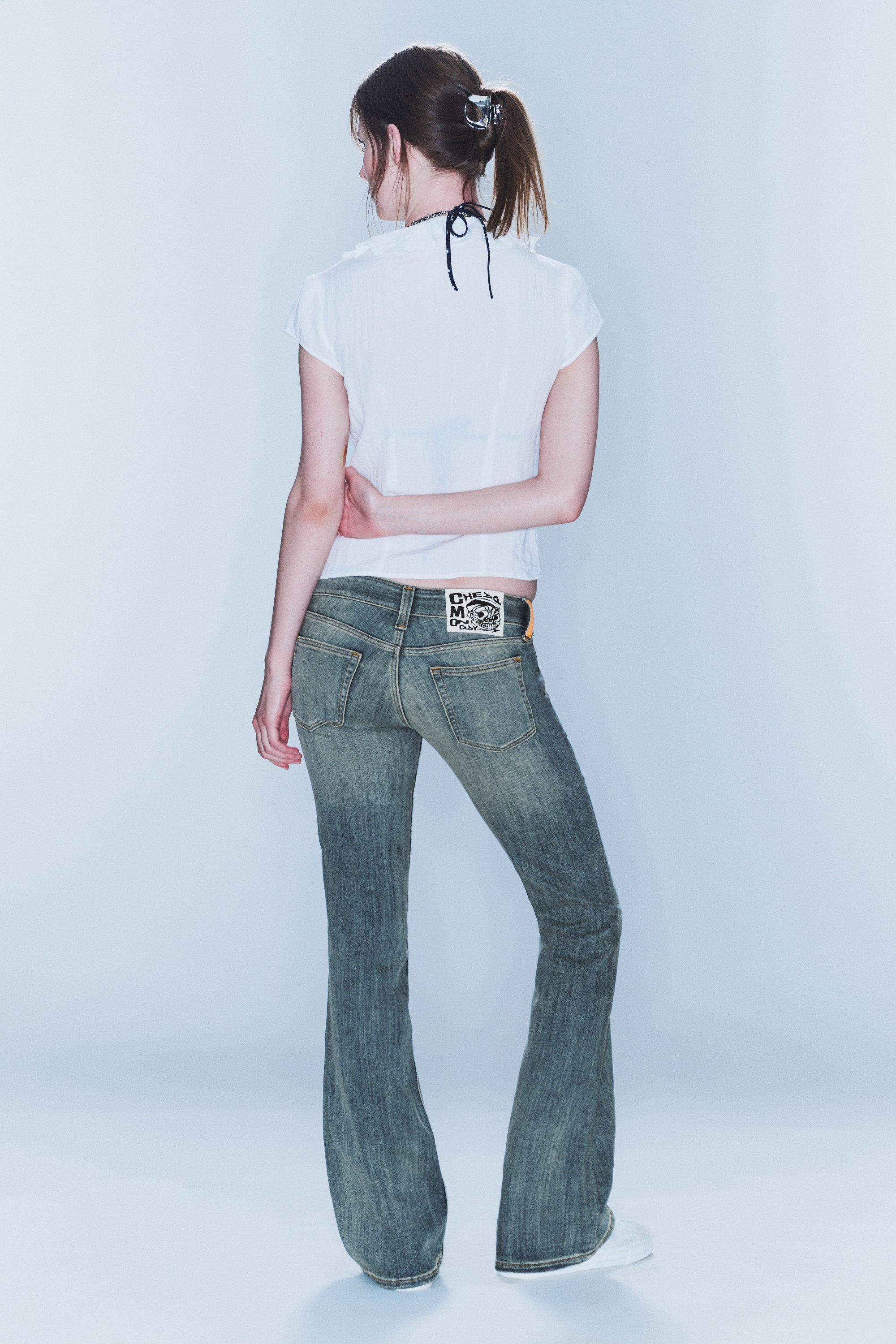 Puddly – Blau - Booty Bei – Low Waist Skinny Bootcut Jeans - 3