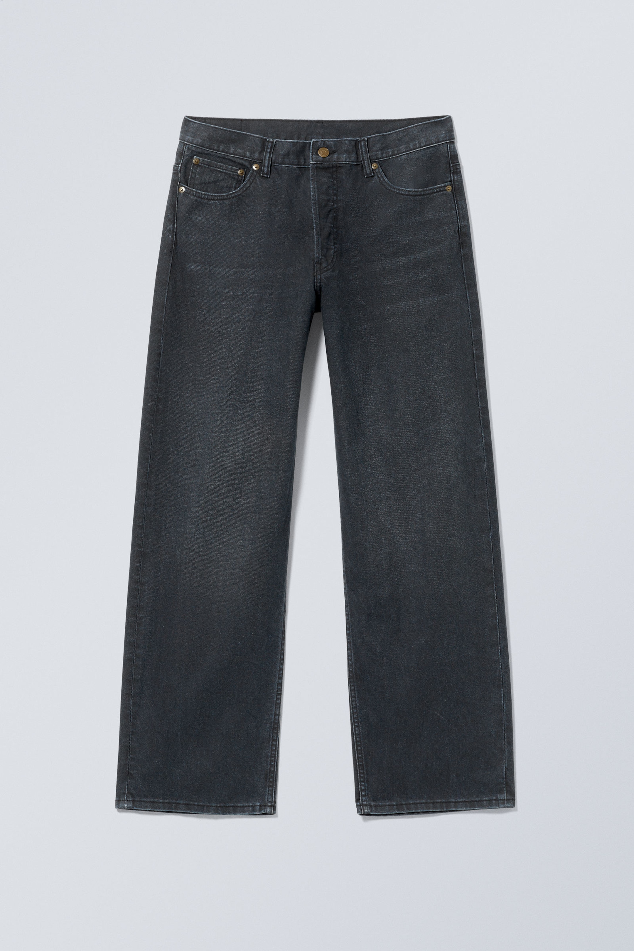 #4C5164 - Sphere Low Waist Loose Straight Leg Jeans - 1