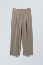 Beige meliert - Uno - Weite Anzughose - 0
