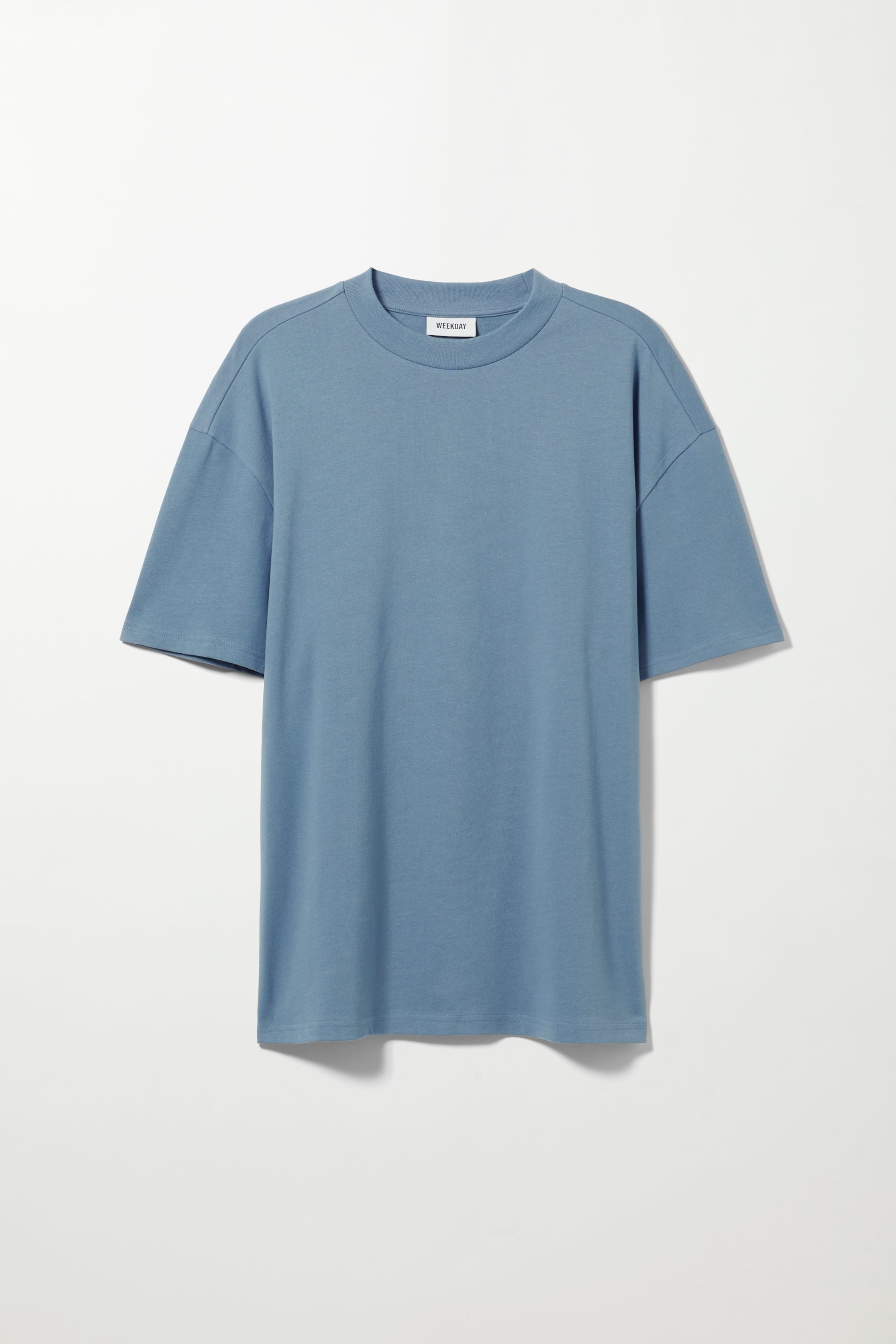 Gråblå - Great Oversized Kraftig T-shirt - 0