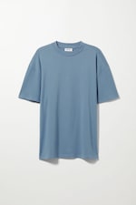 Gråblå - Great Oversized Kraftig T-shirt - 0