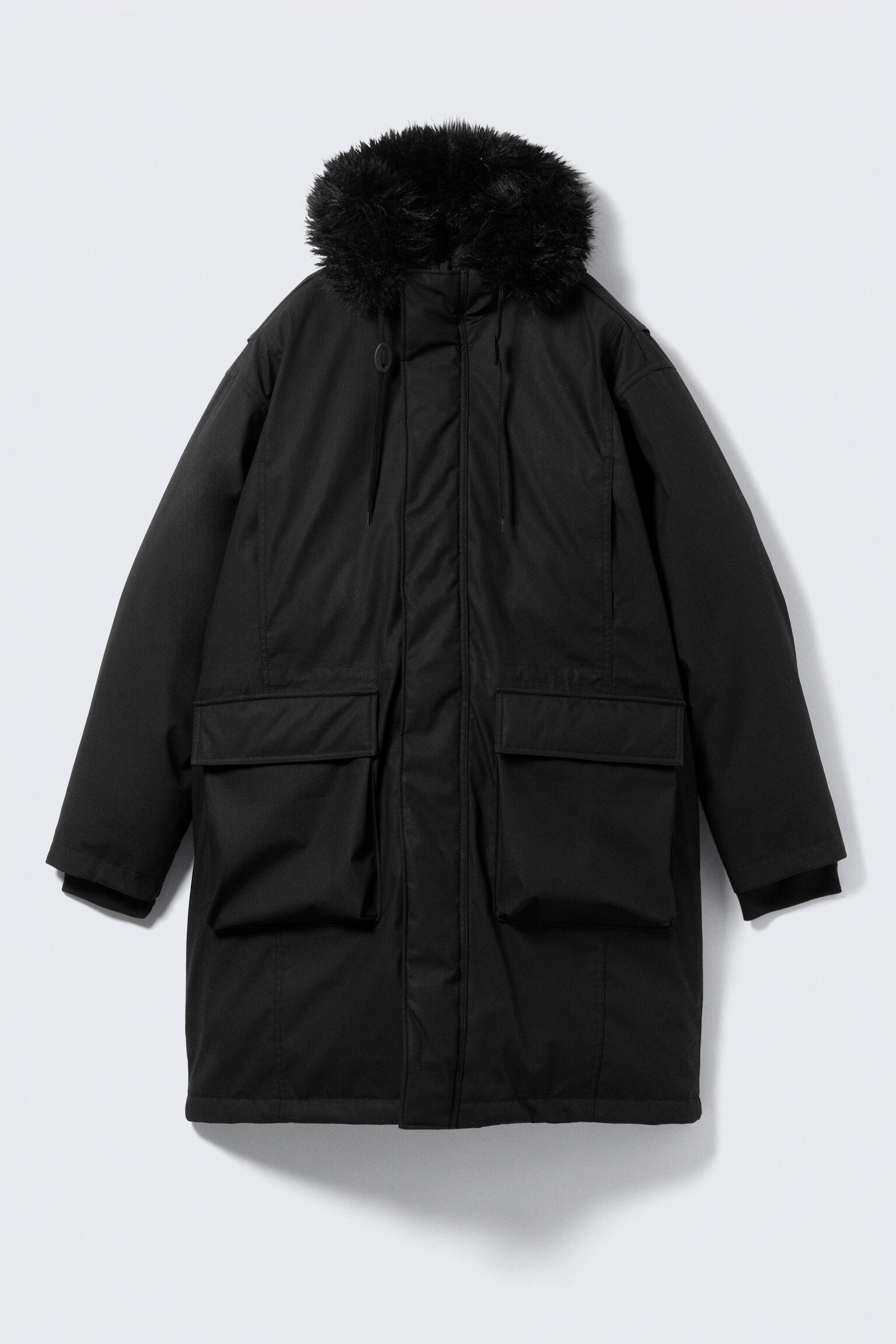 Oversized Padded Parka - Svart