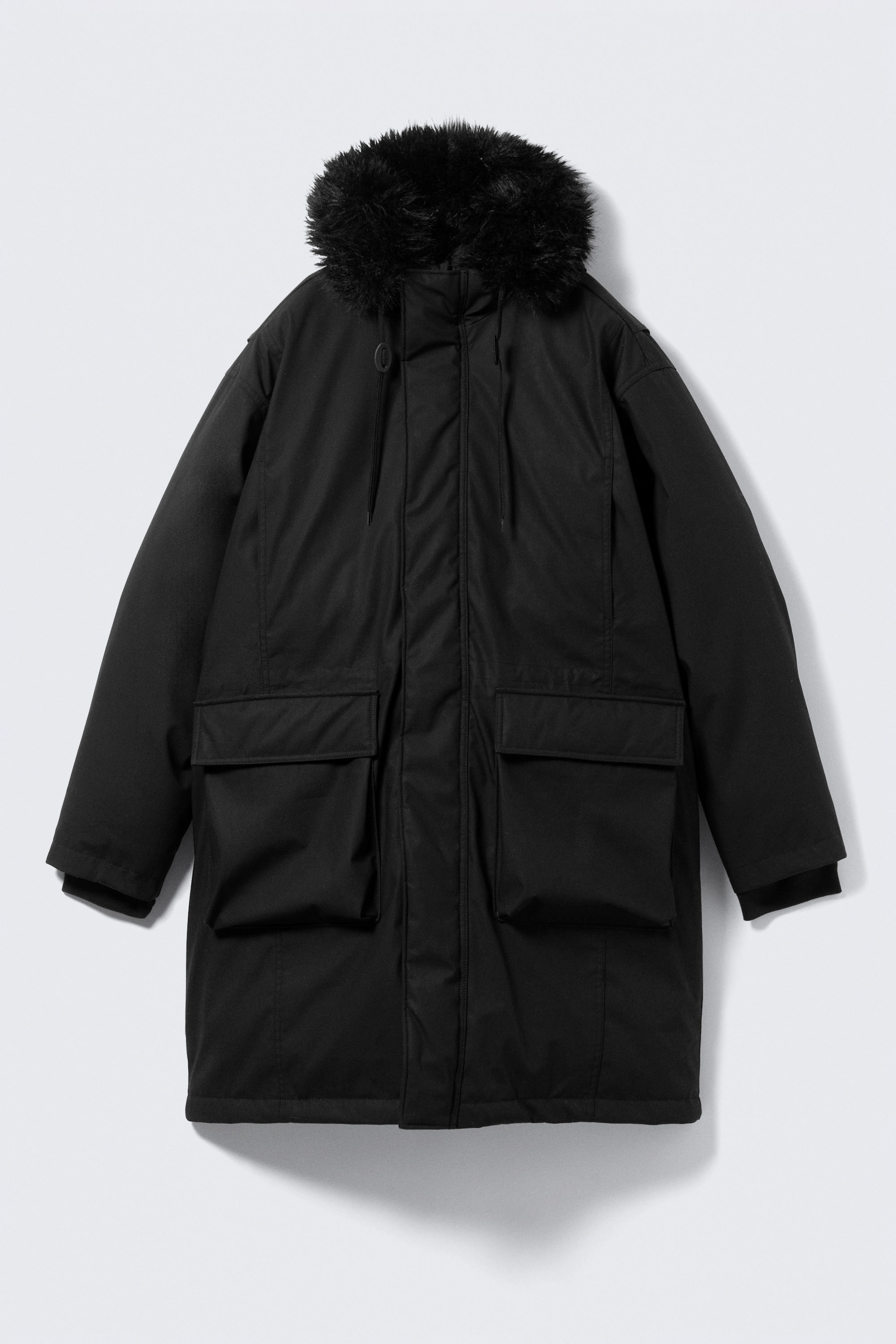 Black - Oversized Padded Parka - 7
