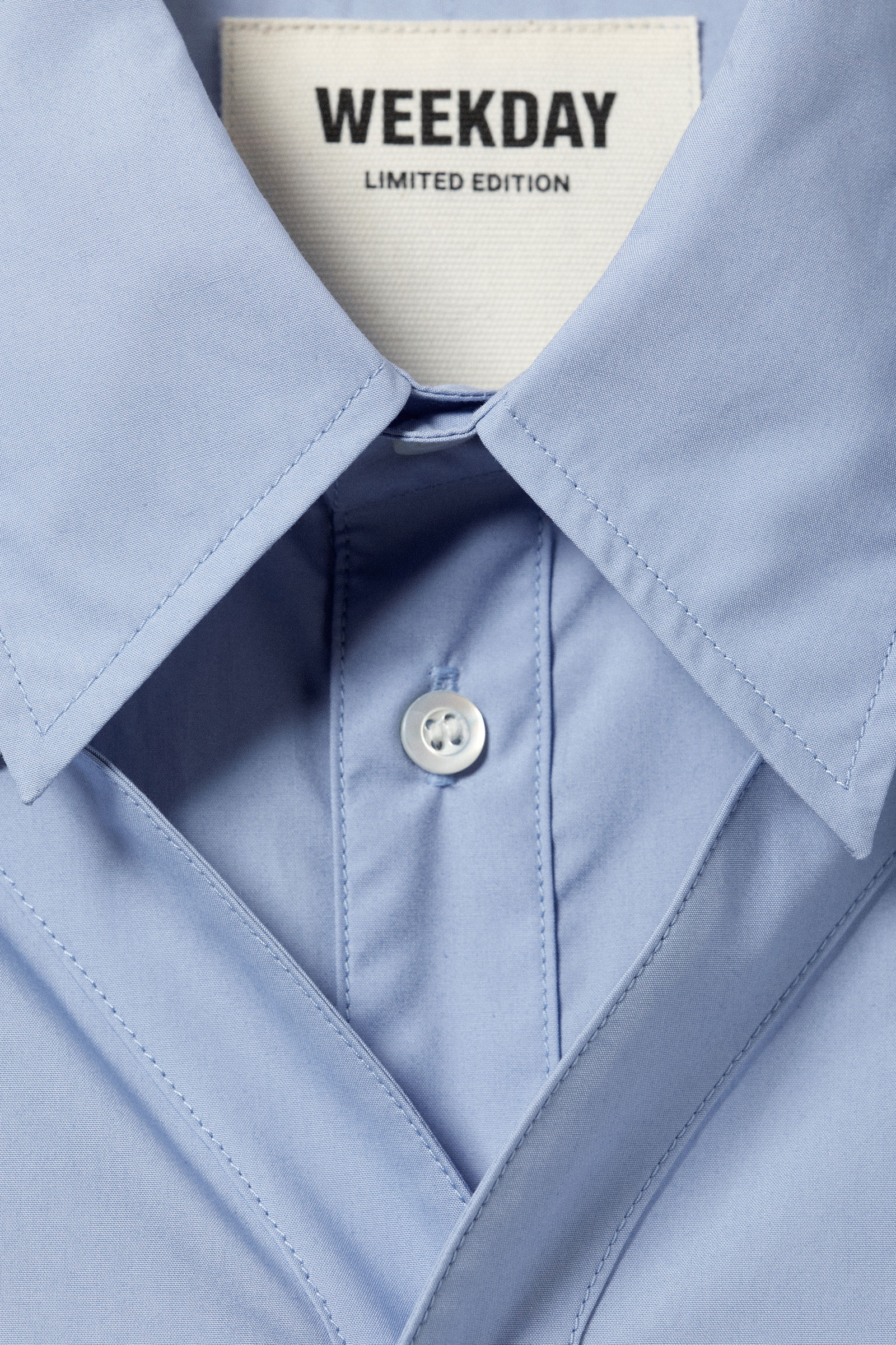 double-layered oversized shirt - Light Blue | Weekday WW