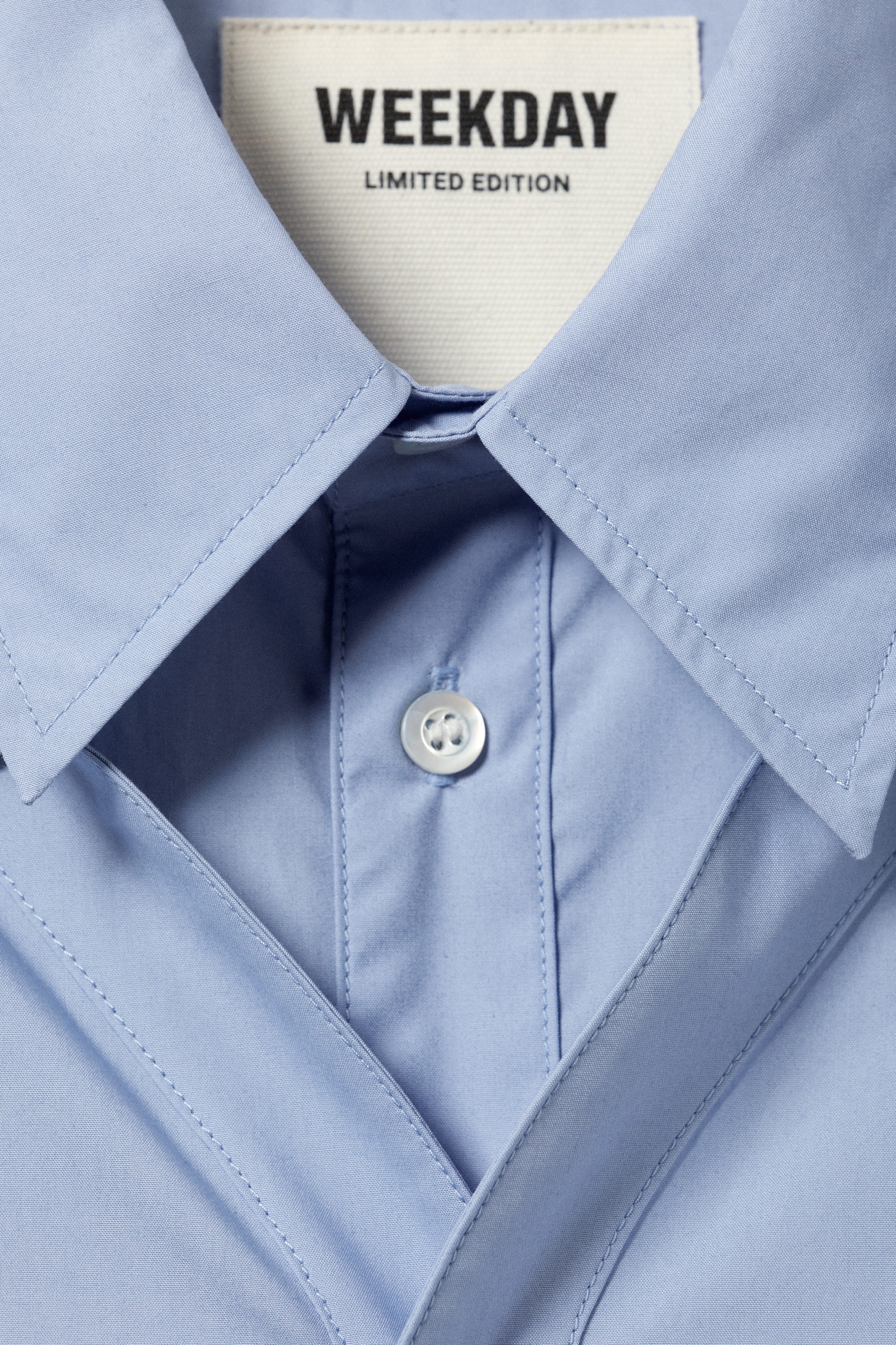 Light Blue - Double-Layered Oversized Shirt - 2
