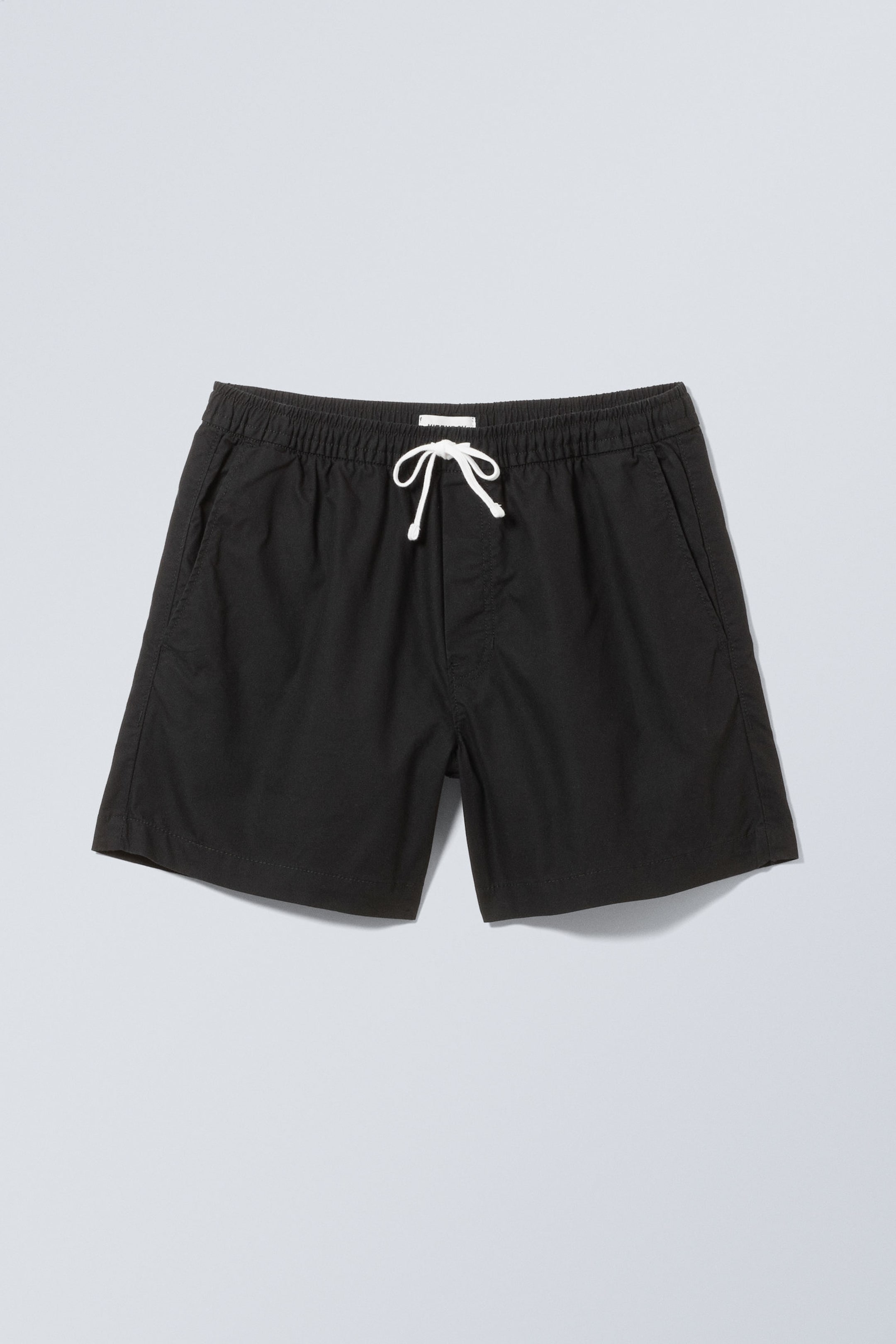 Black - Regular Oxford Shorts - 3