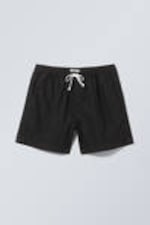 Black - Regular Oxford Shorts - 3