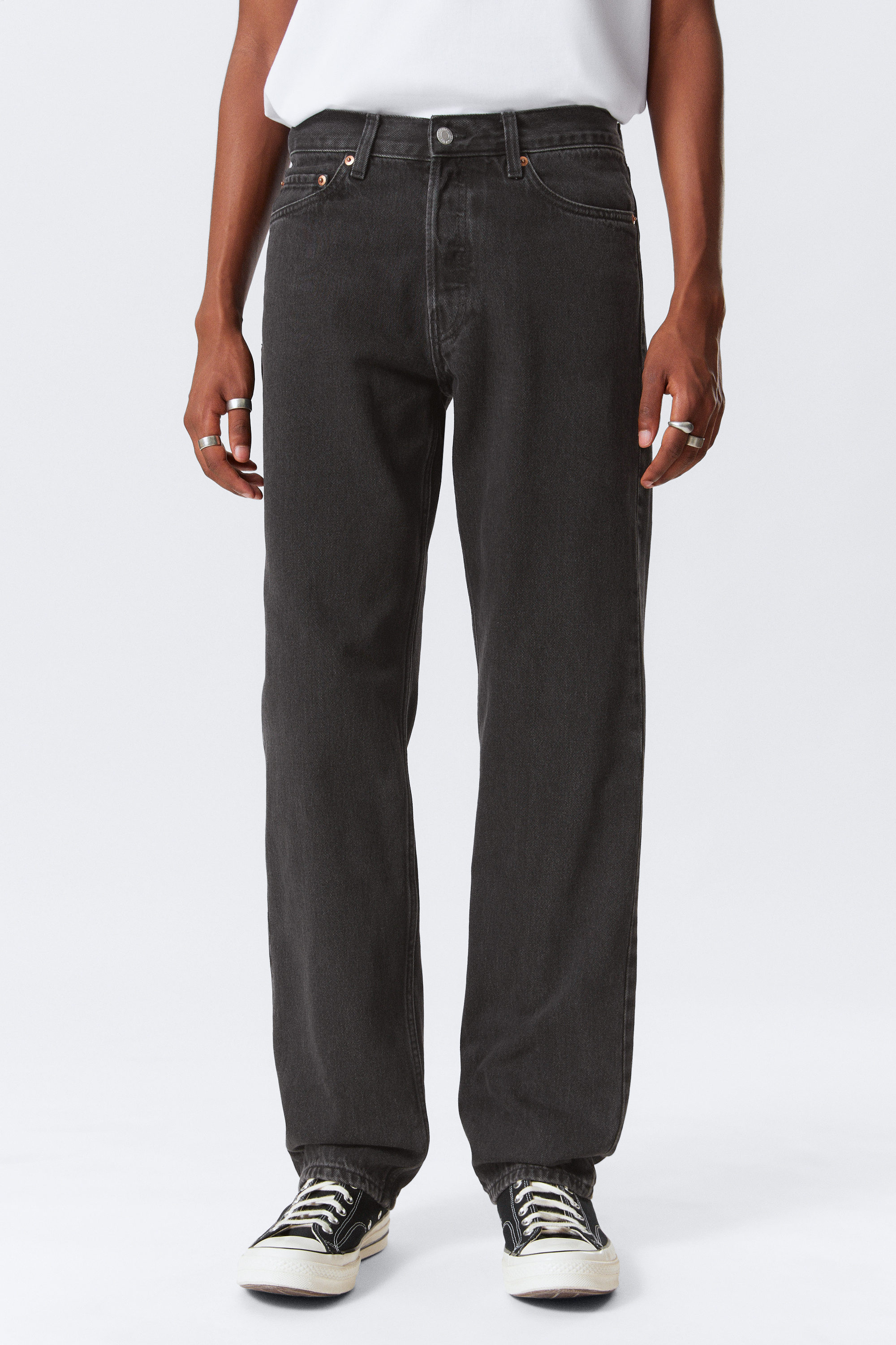 Tuned Black - Black - Klean Regular Straight Leg Jeans - 2