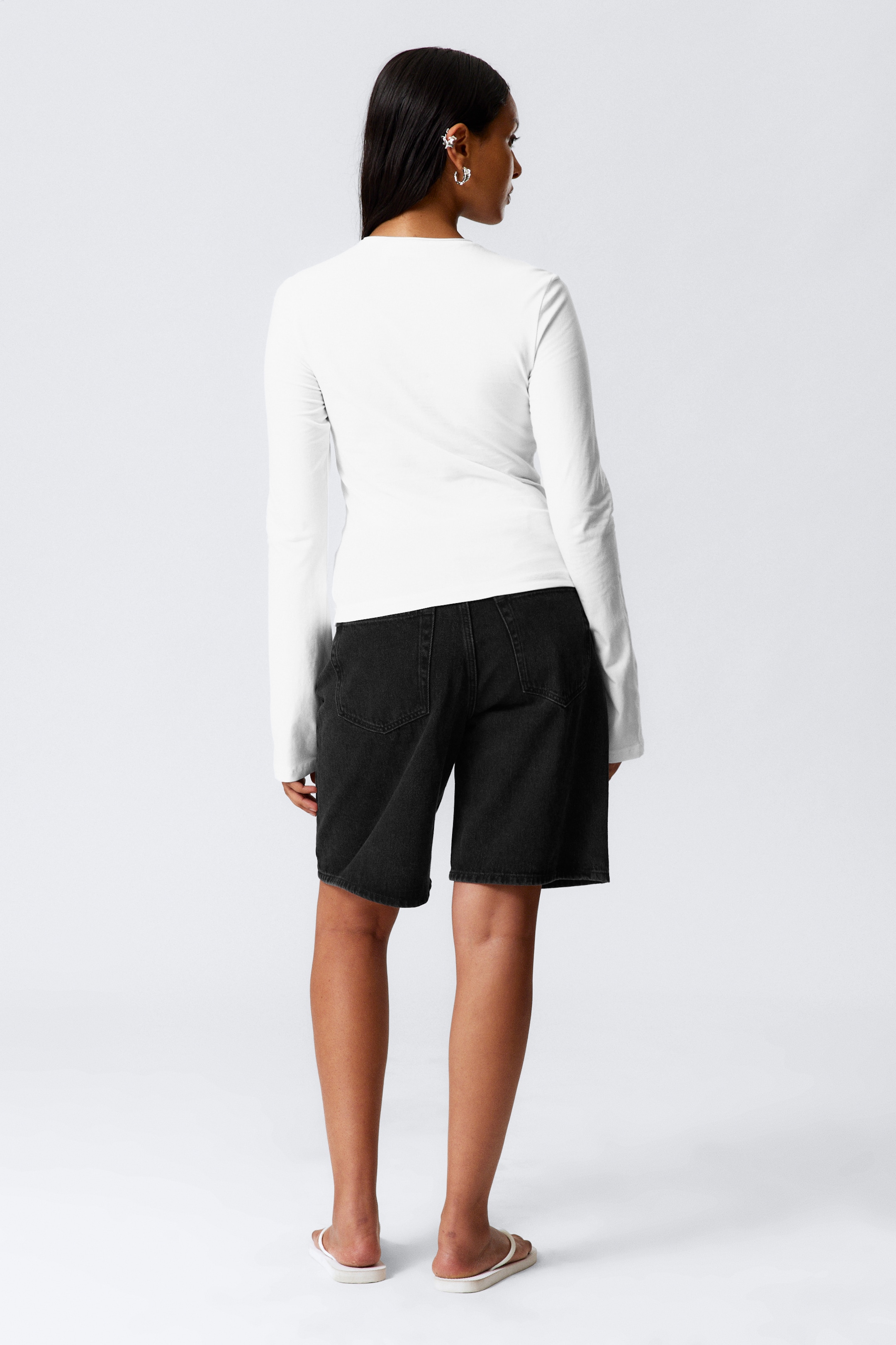 Grösseres Bild ansehen: Longsleeve aus Baumwolle - Weiß - DAMEN | H&M CH 3
