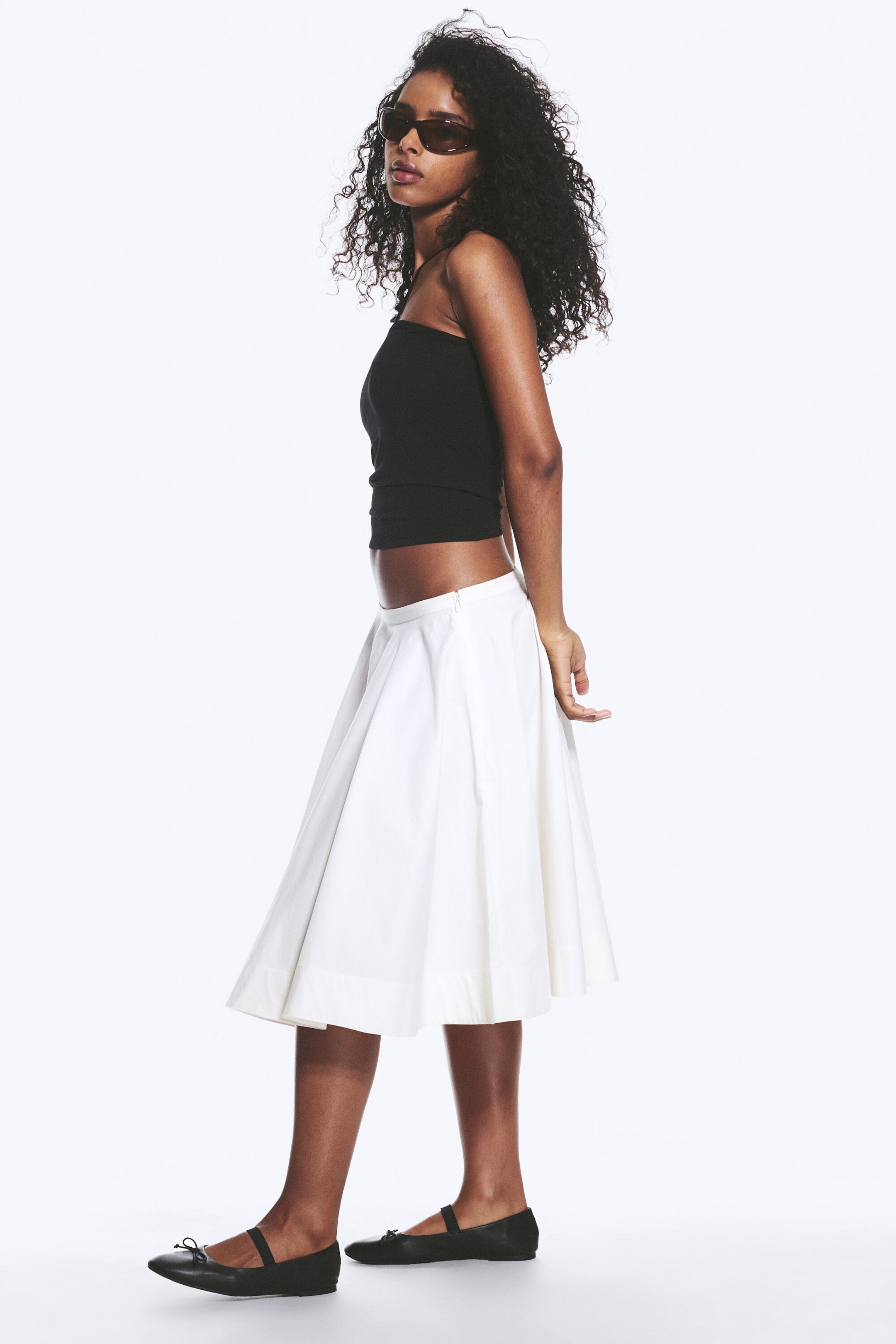 Dusty White - Cotton Circle Skirt - 2