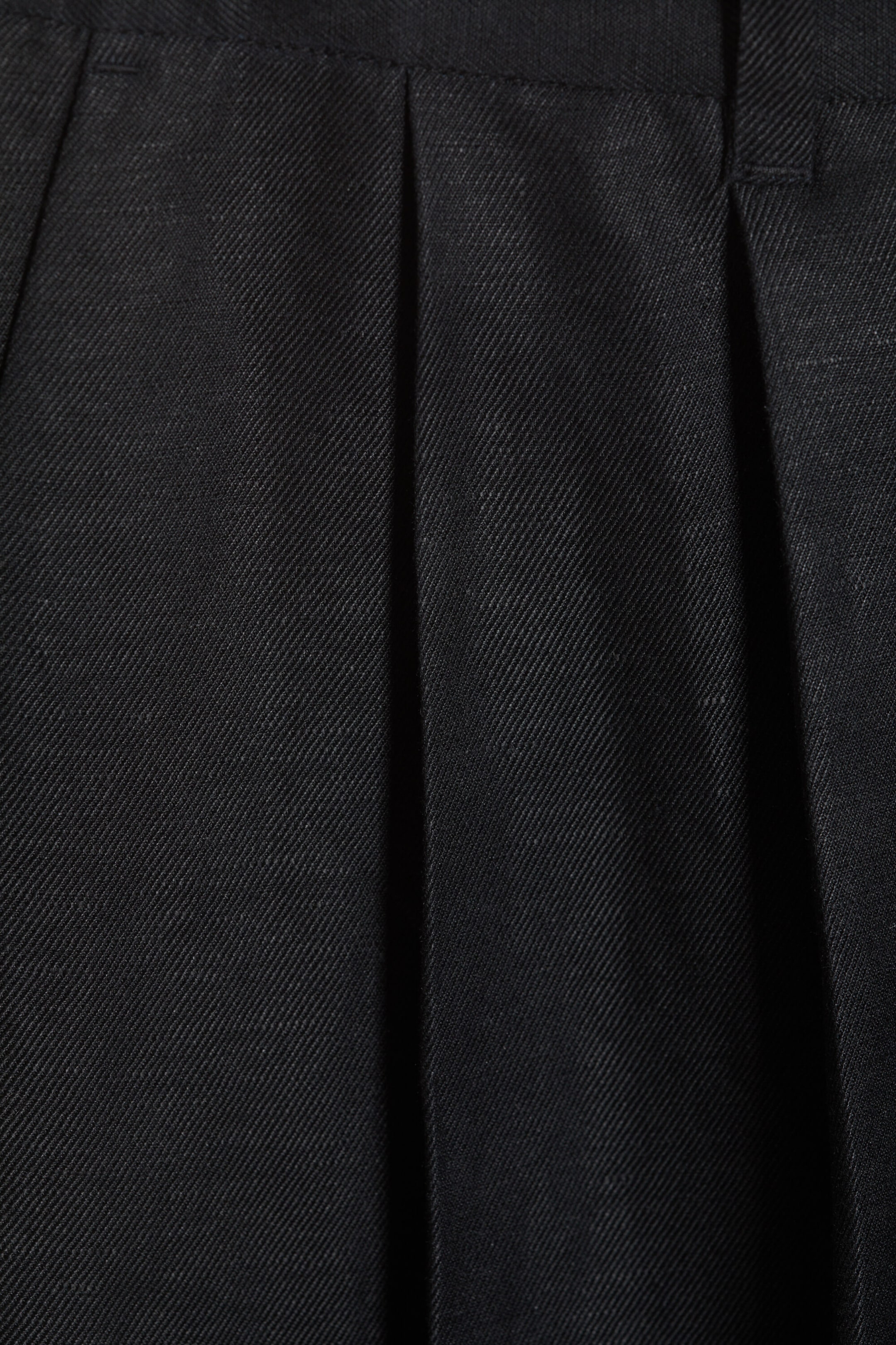 Black - Nate Baggy Linen Suit Trousers - 2