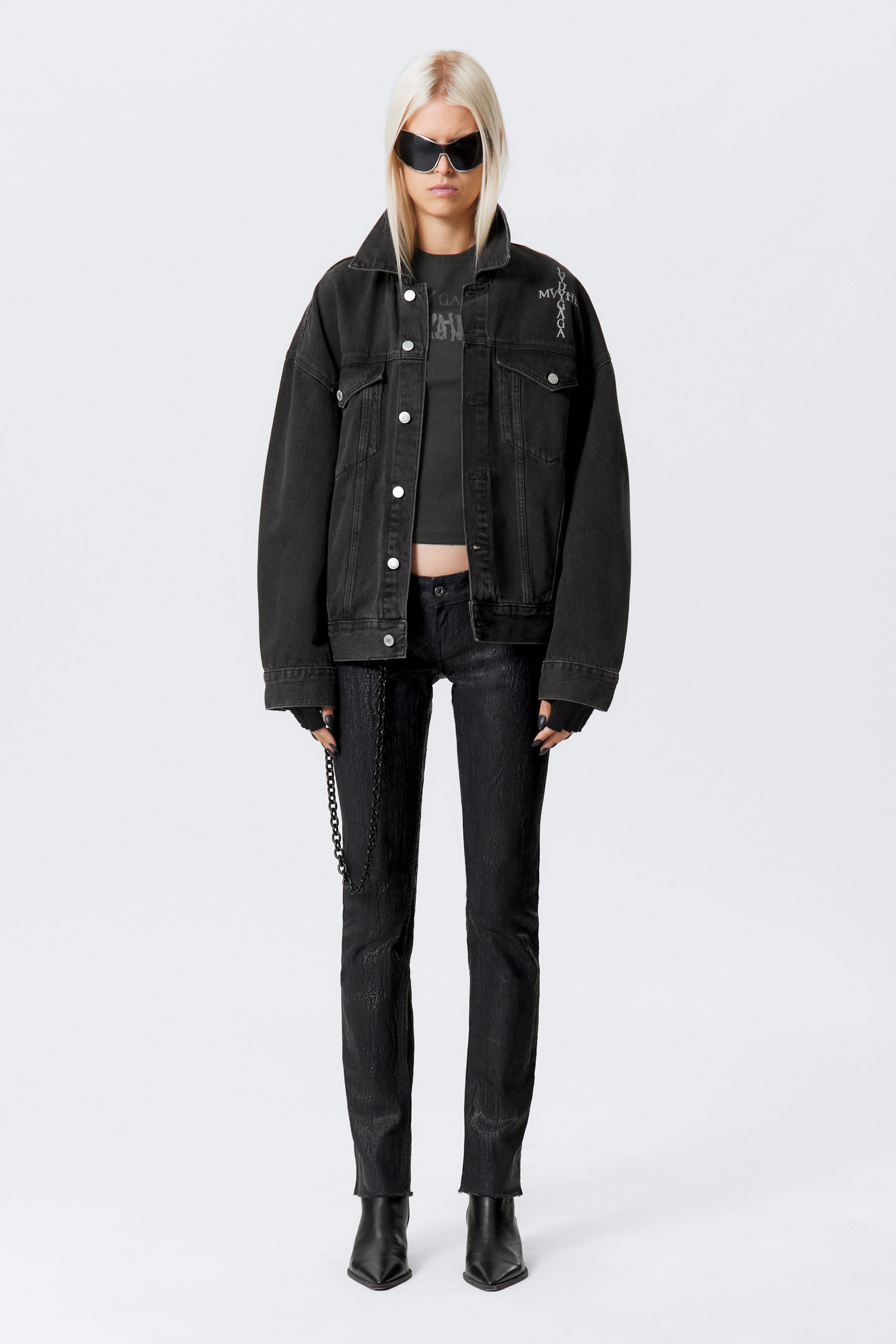 Black - Lady Gaga Denim Jacket - 2