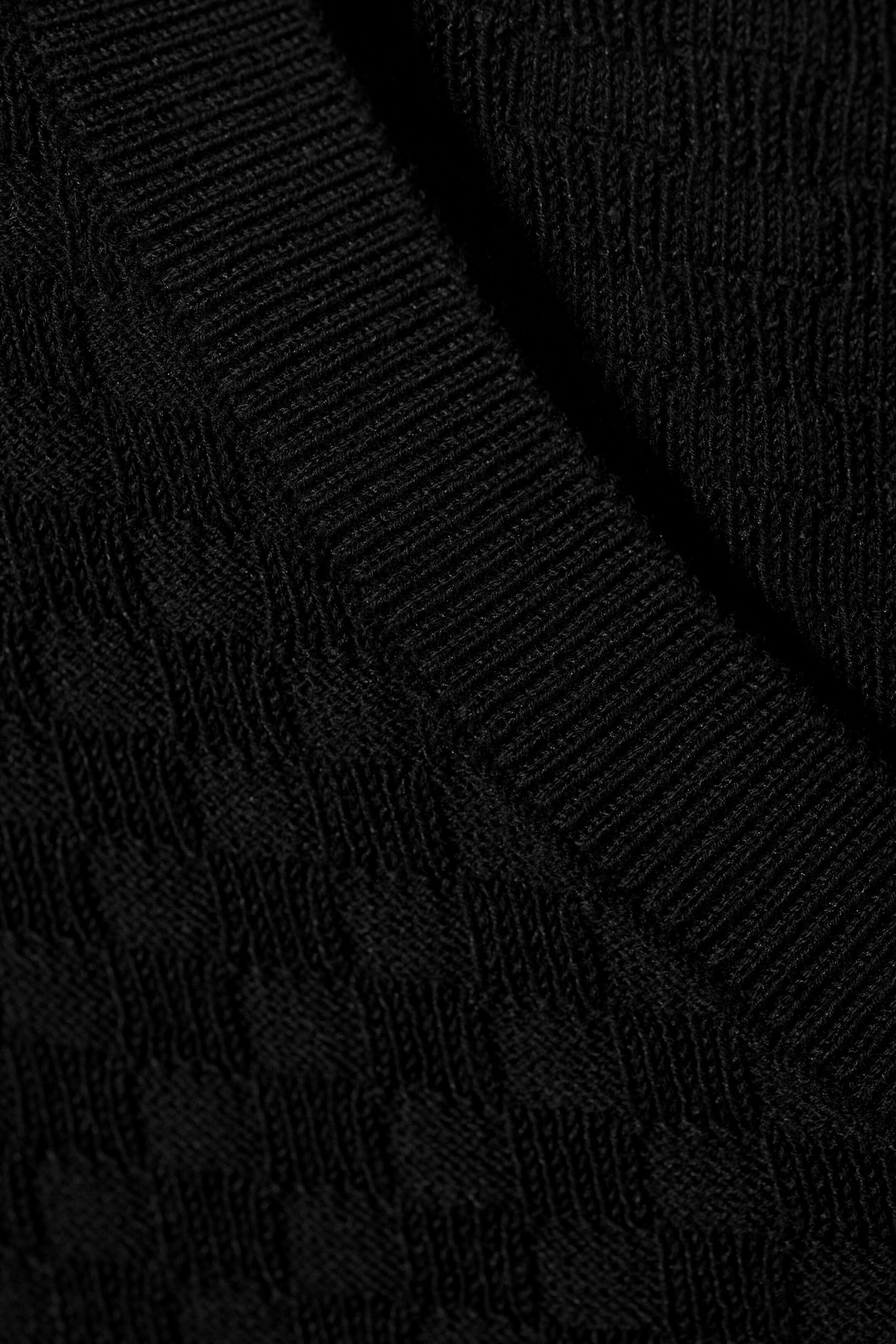 Black - Noa Regular Structured Vest - 1