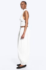 Weiß - Ballonhose aus Baumwolle - 2