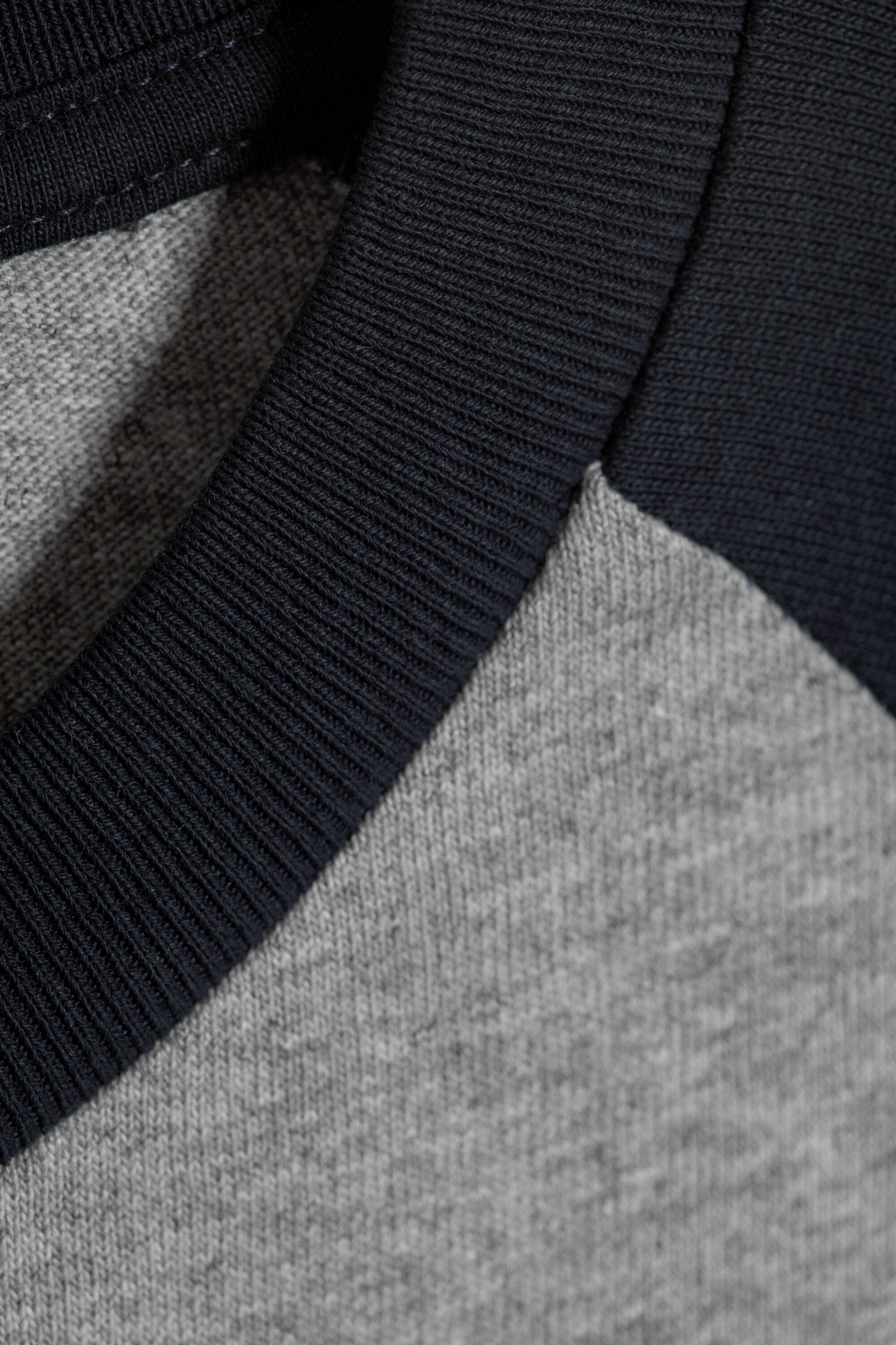 Light Grey Melange & Navy Blue - Loose Boxy Raglan-Sleeved T-shirt - 2