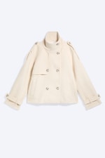 Dusty White - Funnel neck jacket - 0