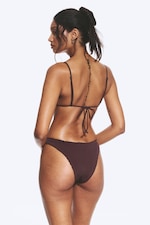 Dark Red - Frill Bikini Bottoms - 2