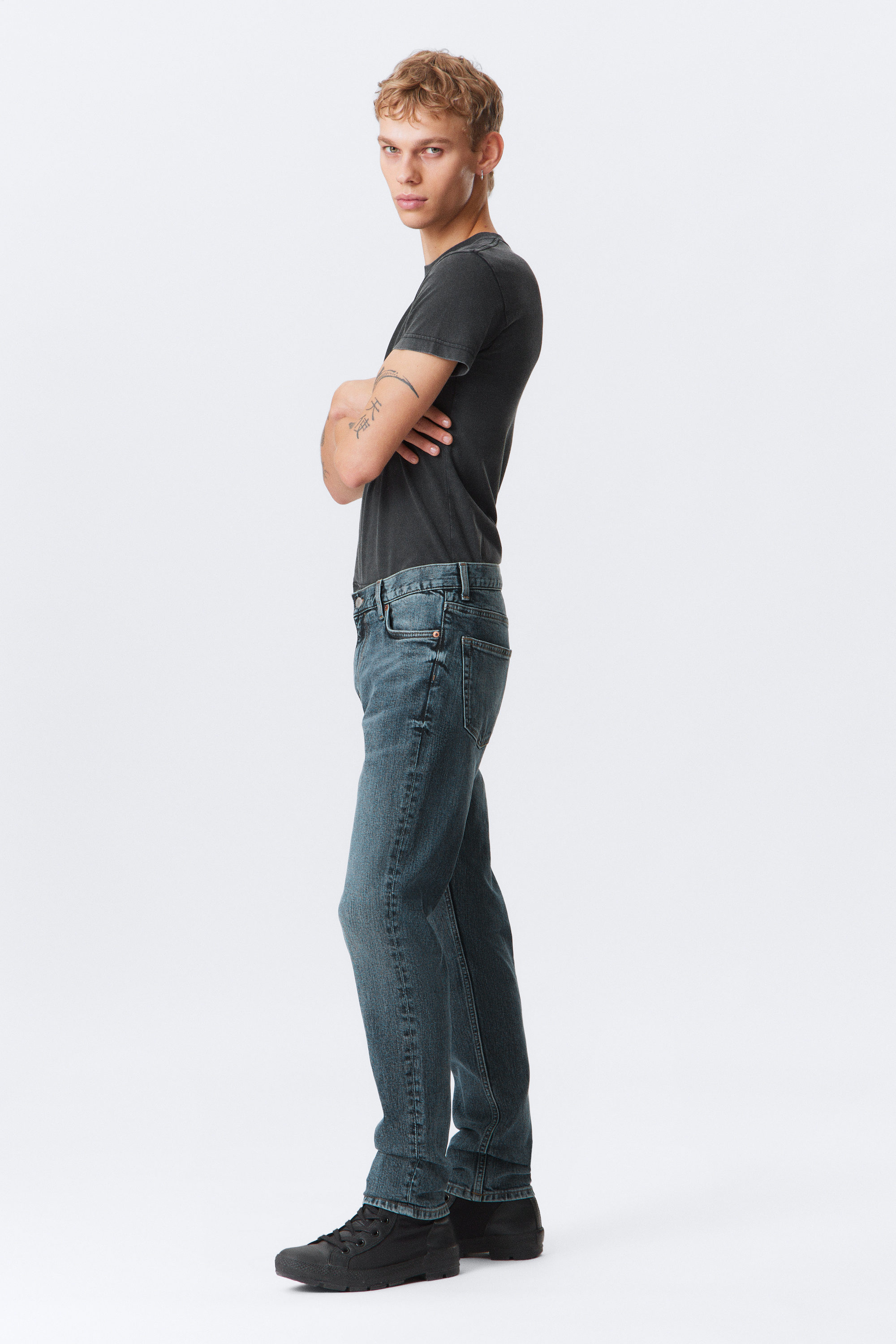 Thunder Blue - Mediumblå - Sunday Slim Tapered Leg Jeans - 2