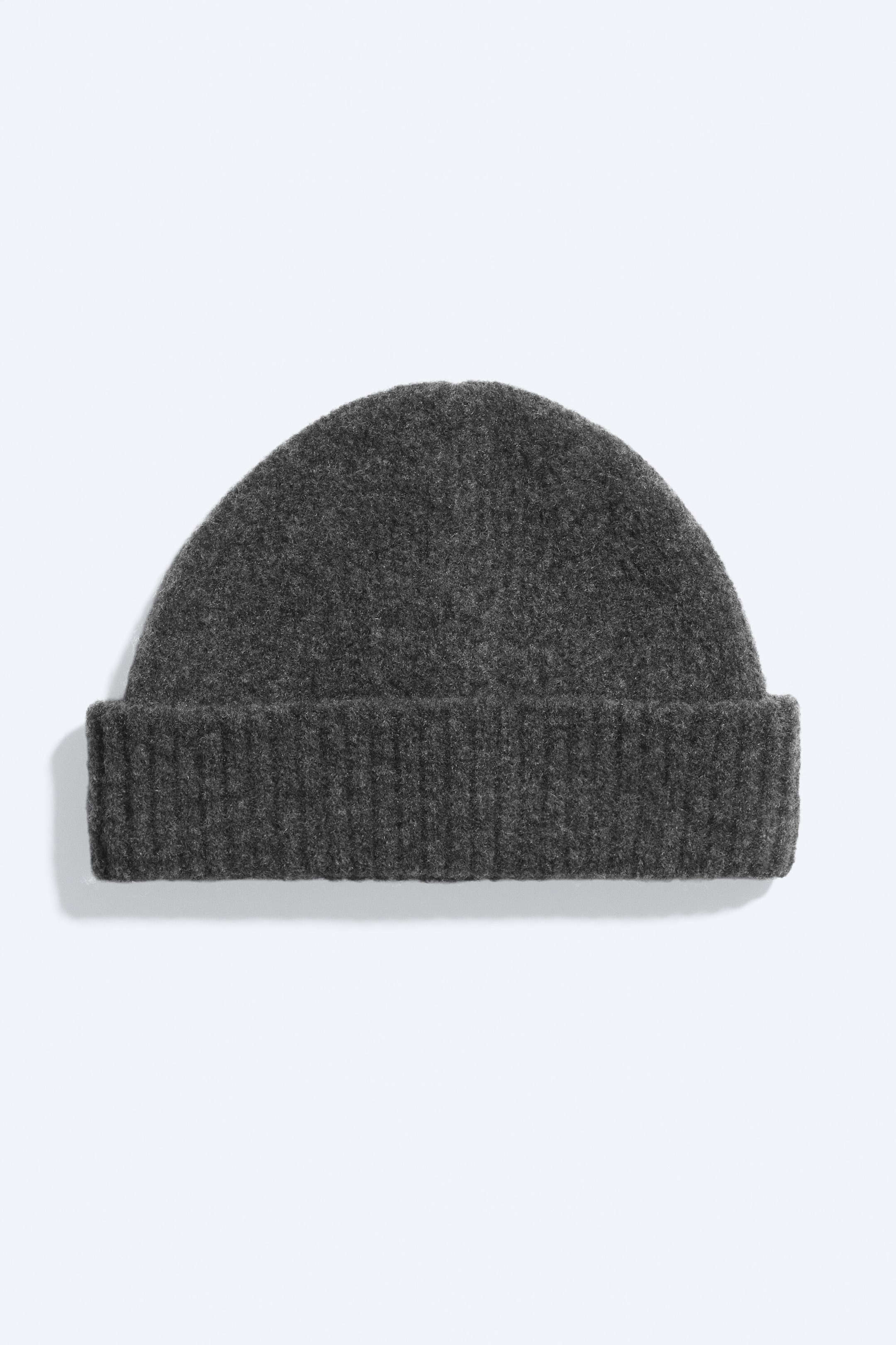 Dark Grey - Folded Wool-Blend Beanie - 2