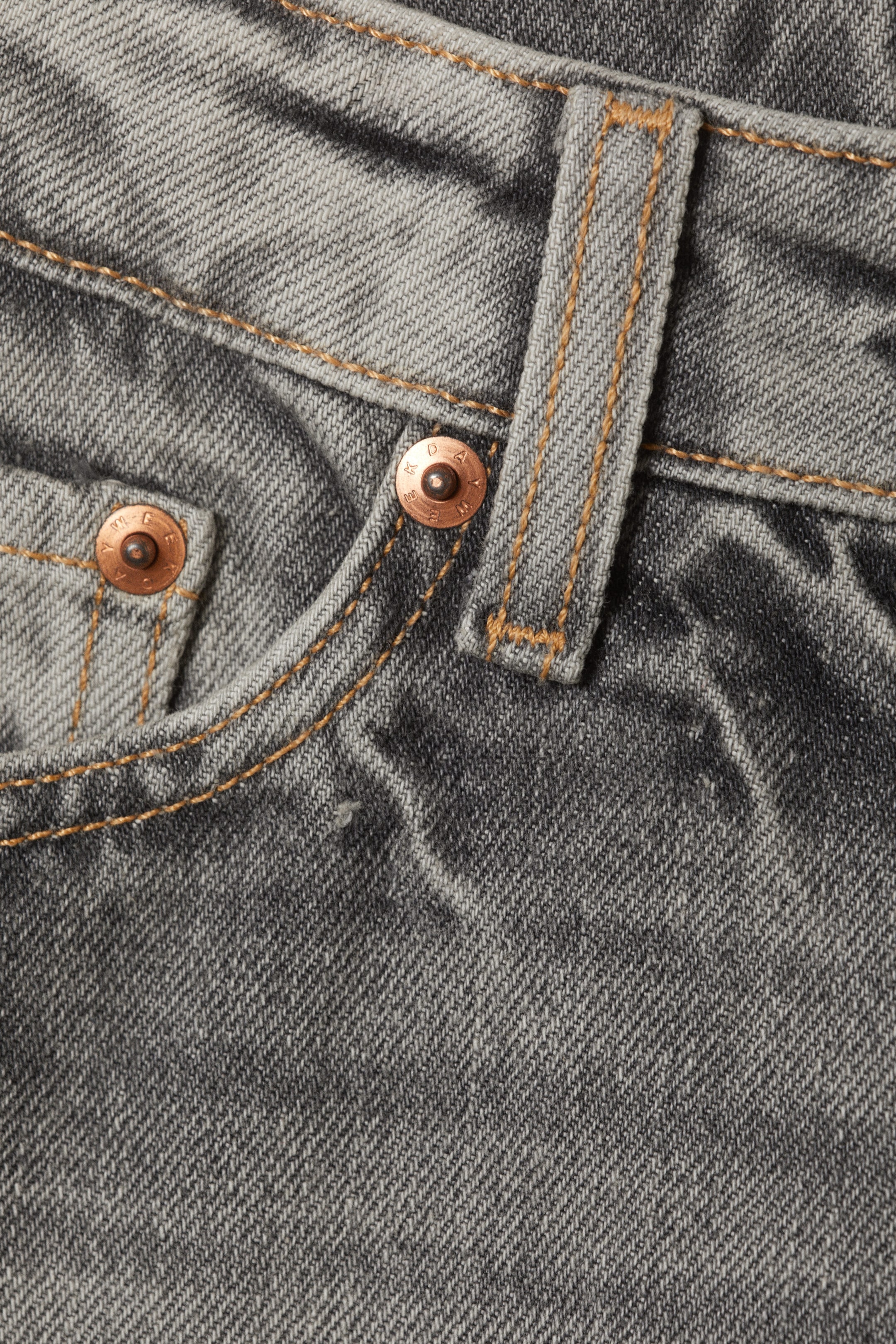 Canyon Grey - Medium Grey - Ample Low Rise Loose Wide Jeans - 2