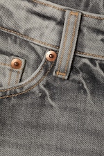 Canyon Grey - Medium Grey - Ample Low Rise Loose Wide Jeans - 1